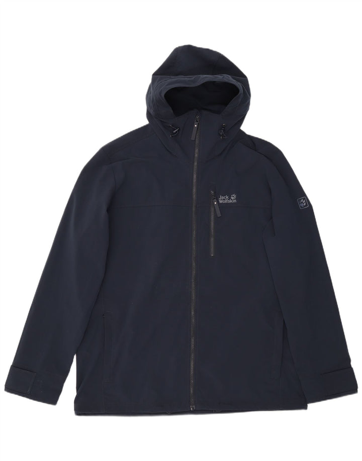 Jack Wolfskin Ανδρικό μπουφάν με κουκούλα αντιανεμικό UK 48 2XL Navy Blue Polyester