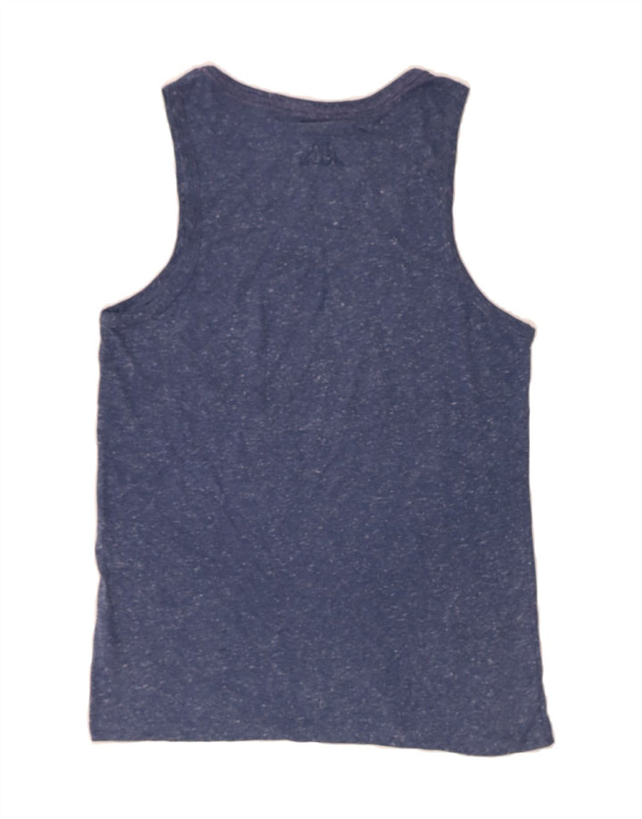 KAPPA Mens Graphic Vest Top Small Blue Flecked Cotton Vintage Kappa and Second-Hand Kappa from Messina Hembry 