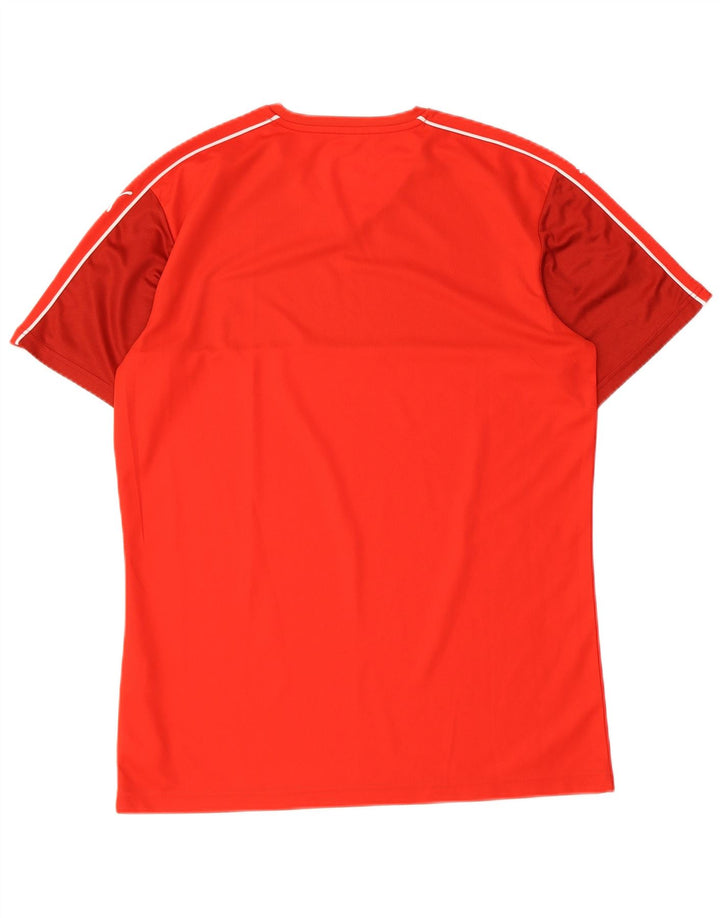 Ανδρικό T-Shirt Puma Top Large Red Colorblock Πολυεστέρας