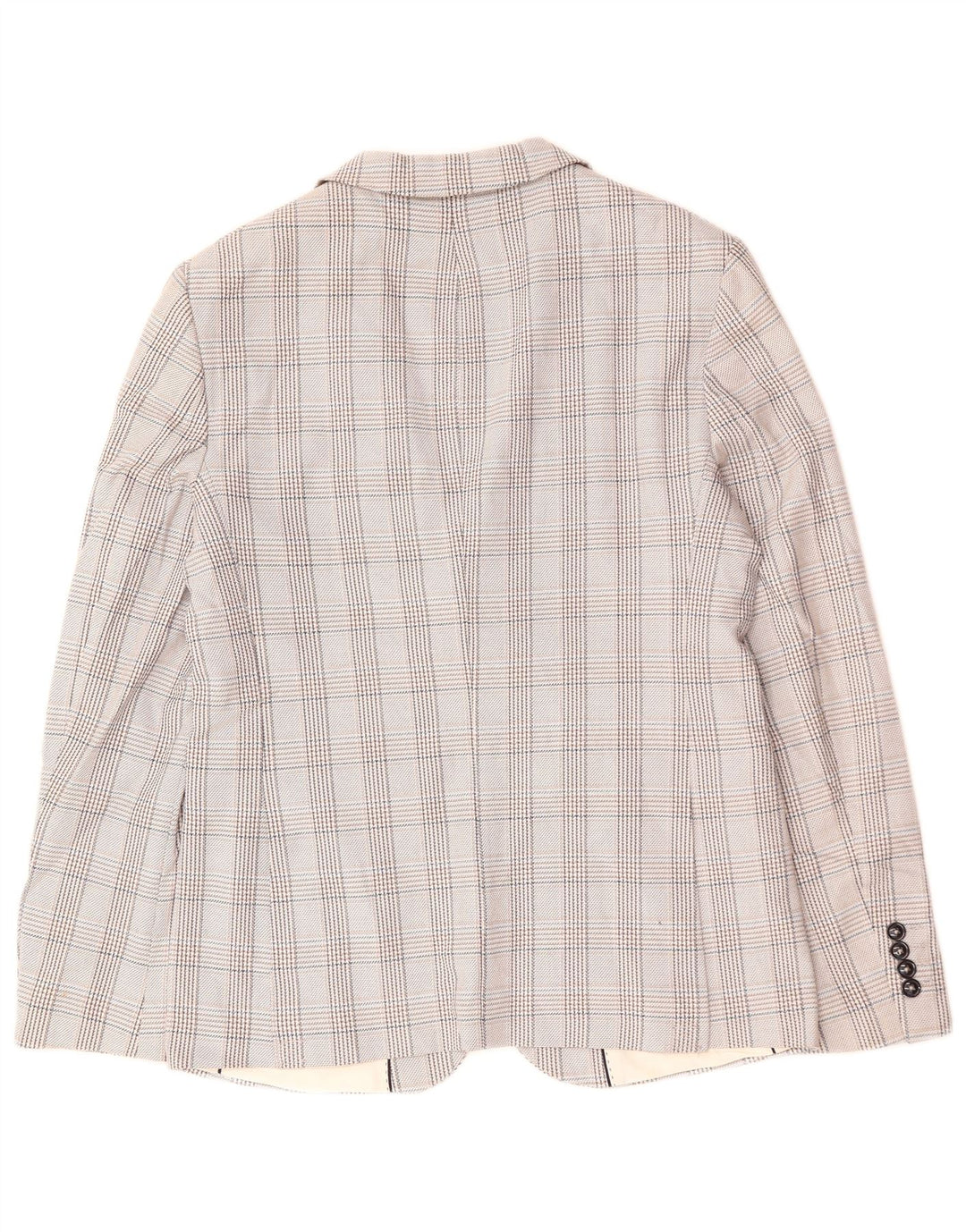 ZARA Ανδρικό σακάκι μπλέιζερ με 2 κουμπιά EU 48 Μεσαίο γκρι πολυεστέρας Houndstooth