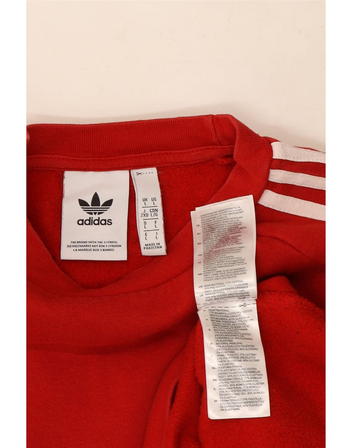 Ανδρικό φούτερ Adidas Jumper μεγάλο κόκκινο βαμβακερό