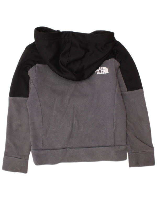 THE NORTH FACE Boys Graphic Hoodie Jumper 5-6 Years XS Grey Colourblock