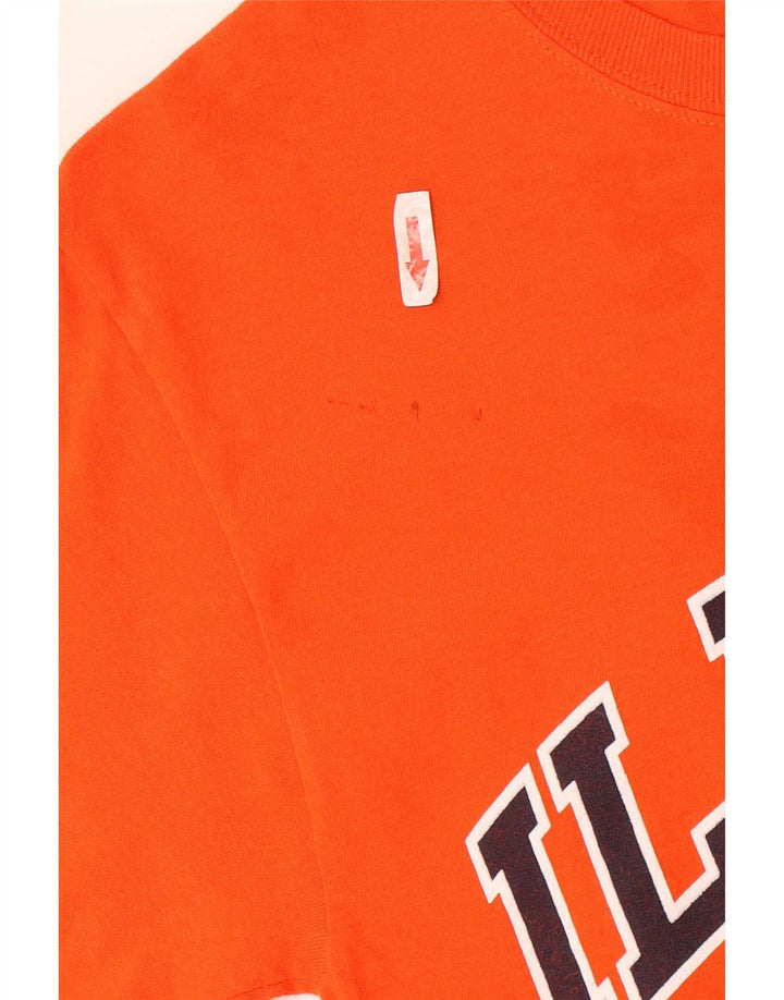 Champion Mens Illinois Graphic T-Shirt Top Small Orange