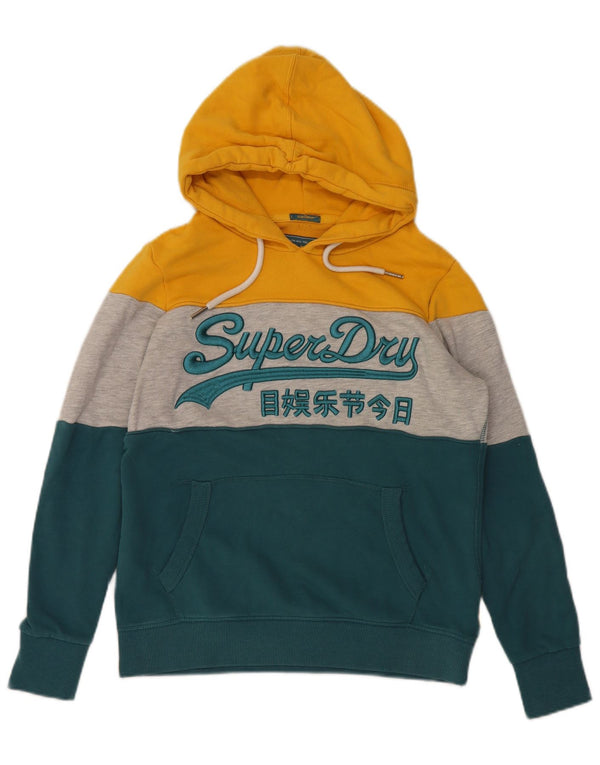 Γυναικείο γραφικό κουκούλα Superdry UK 14 Μεγάλο πολύχρωμο μπλοκ χρώματος