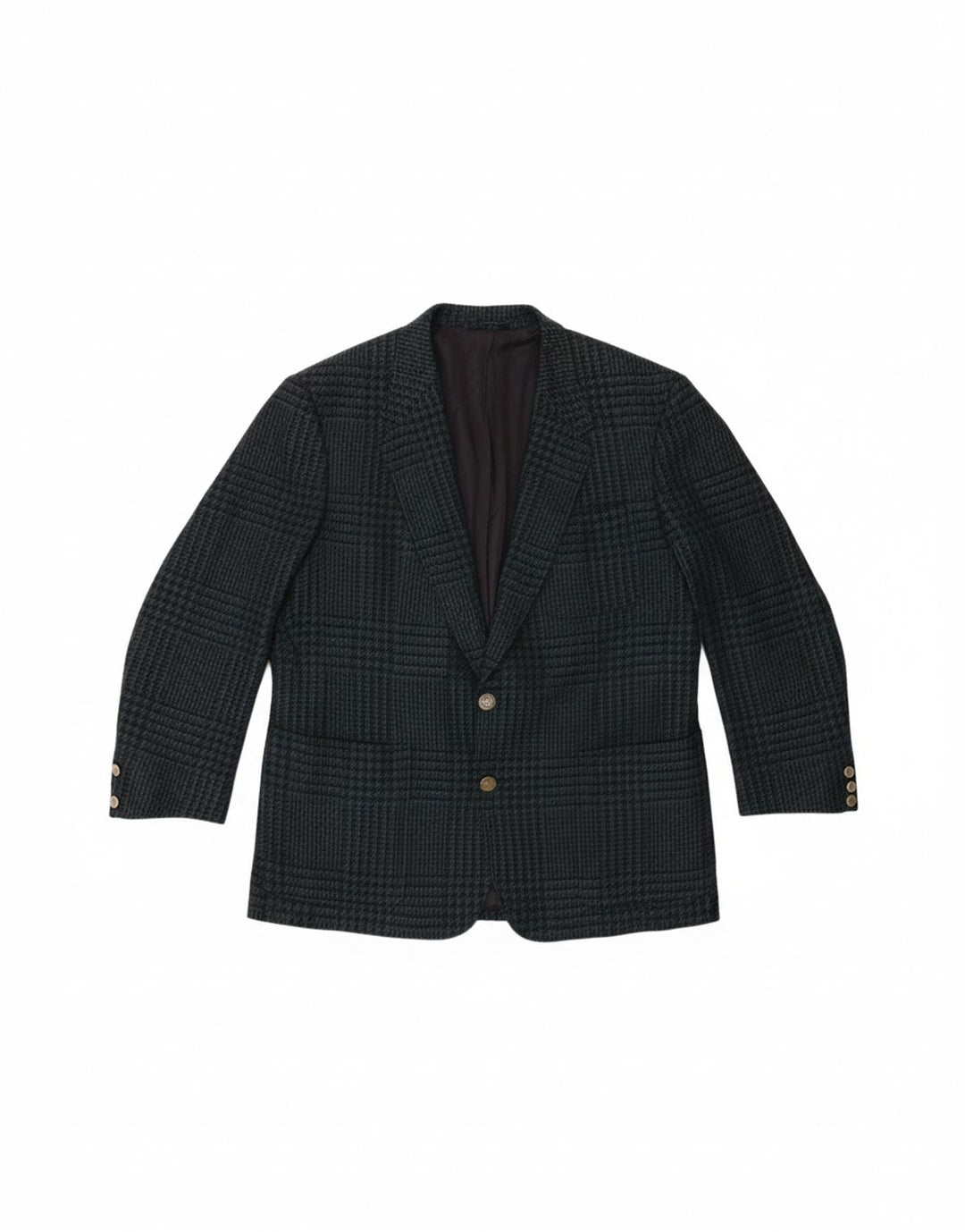LES COPAINS Mens 2 Button Blazer Jacket UK 40 Large Blue Houndstooth