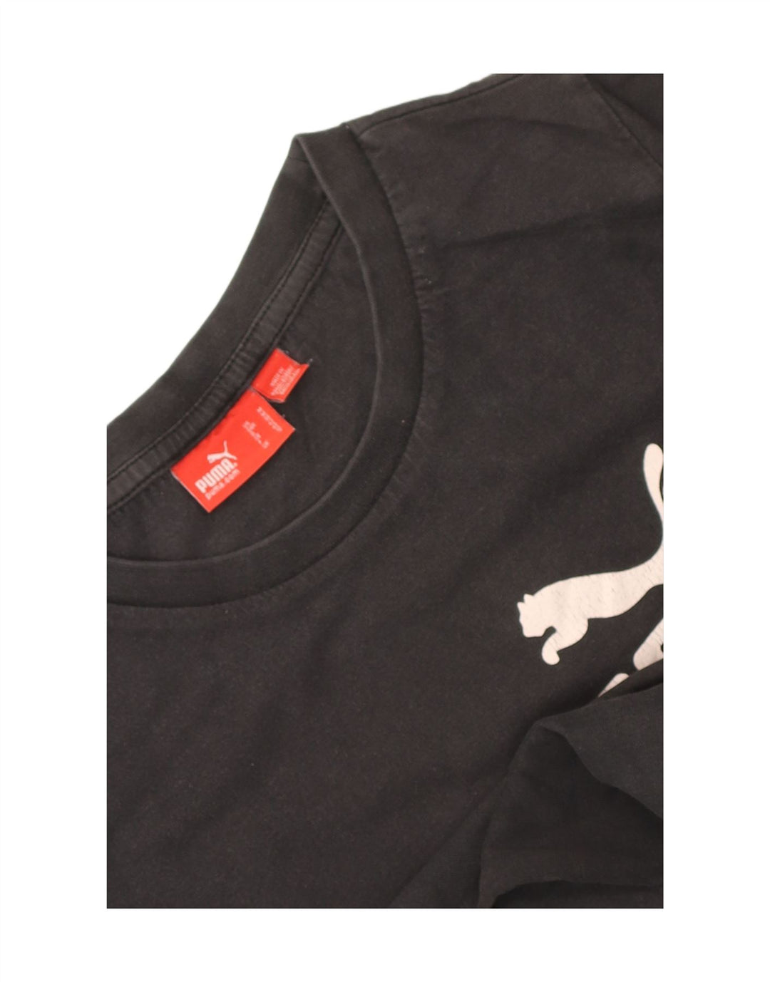 Puma Boys Graphic T-Shirt Top 11-12 Years Μαύρο