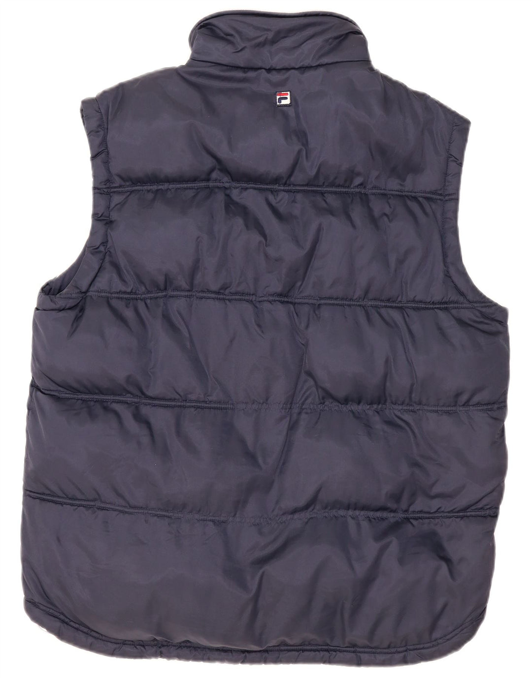 Fila Ανδρικό padded Gilet UK 38 Medium Navy Blue Colorblock Πολυαμίδιο