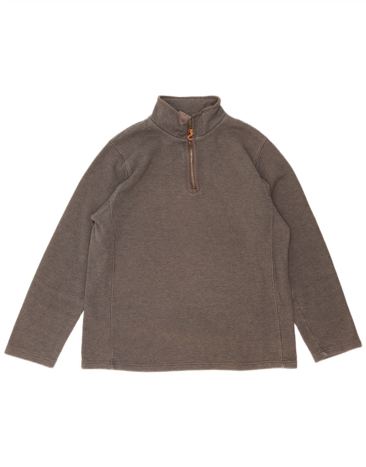 MOUNTAIN WAREHOUSE Ανδρικό φούτερ με φερμουάρ Jumper μεγάλο γκρι βαμβακερό