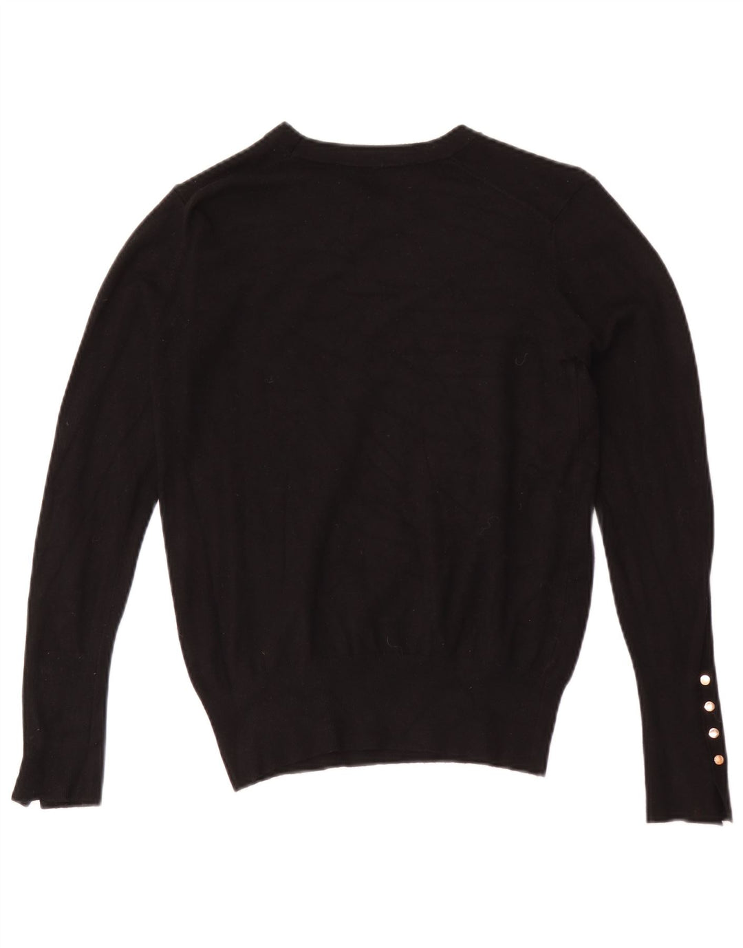 Zara Γυναικείο πουλόβερ με λαιμόκοψη UK 12 Medium Μαύρο