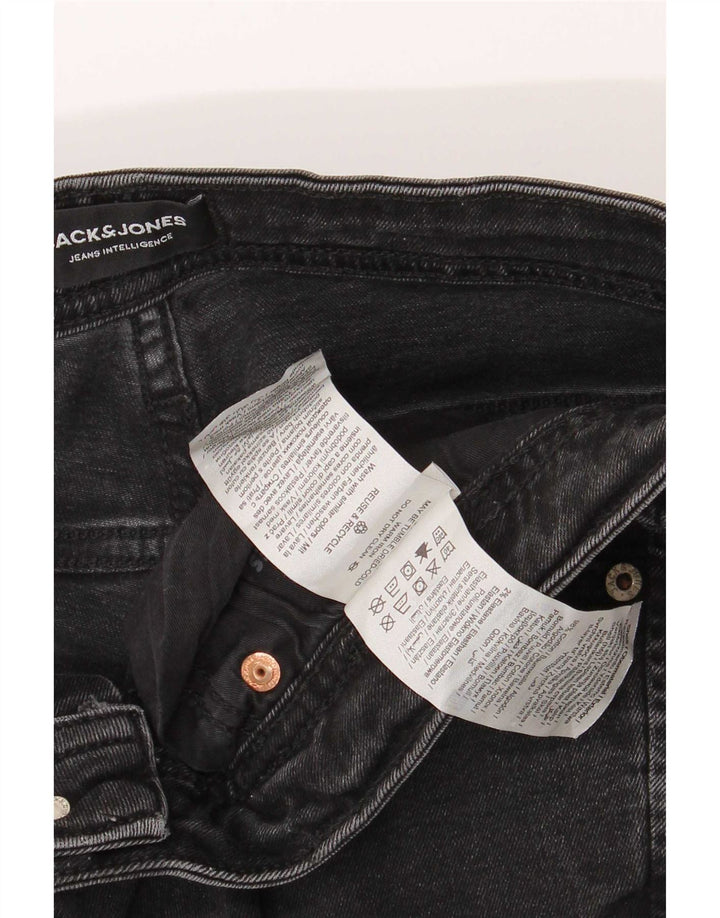 Ανδρικό Jack & Jones Distressed Slim Jeans W34 L32 Μαύρο βαμβακερό