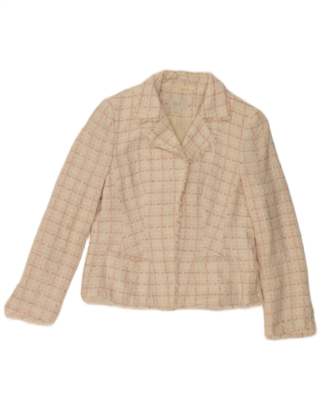 Marks & Spencer Γυναικείο μπουφάν Blazer UK 16 Large Pink Check