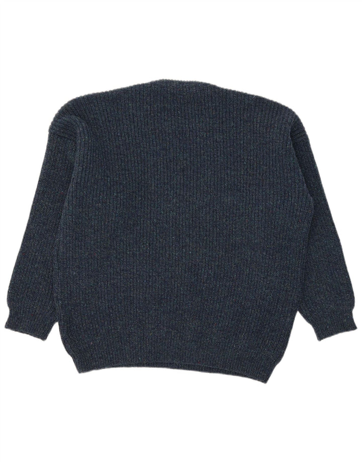 Vintage ανδρικό πουλόβερ με λαιμόκοψη XL Navy Blue