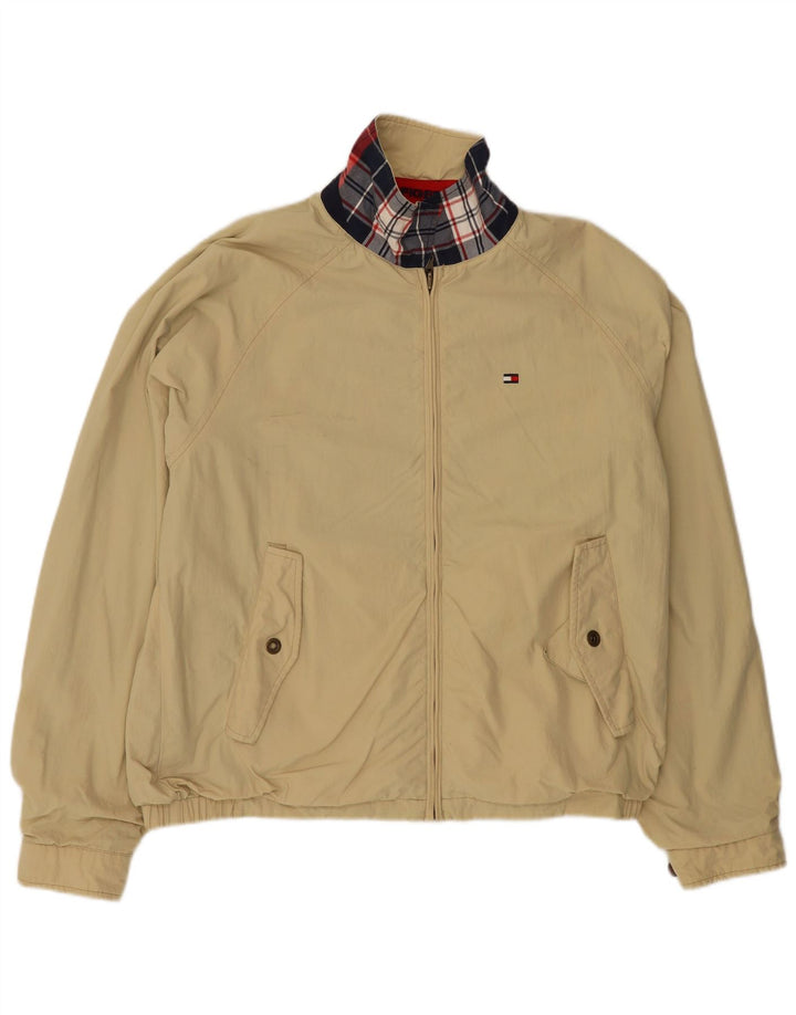 TOMMY HILFIGER Ανδρικό αναστρέψιμο μπουφάν UK 38 Medium Navy Blue Check Nylon