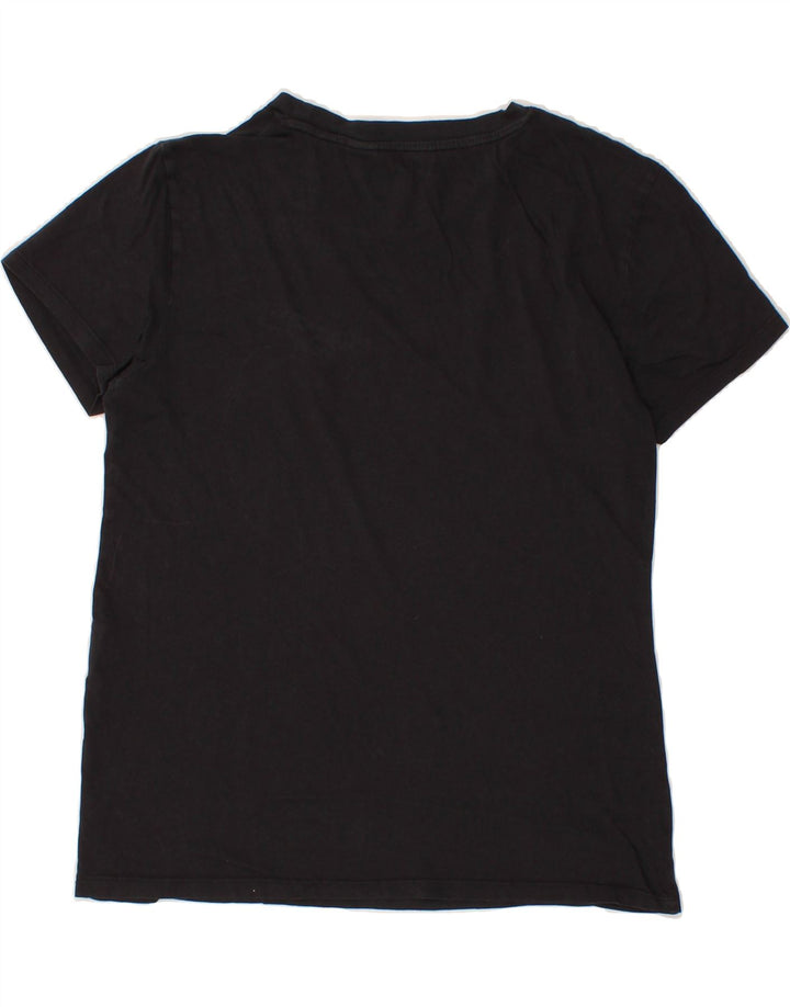 LEVI'S Womens Graphic T-Shirt Top UK 14 Large Black Vintage Levi's and Second-Hand Levi's from Messina Hembry 