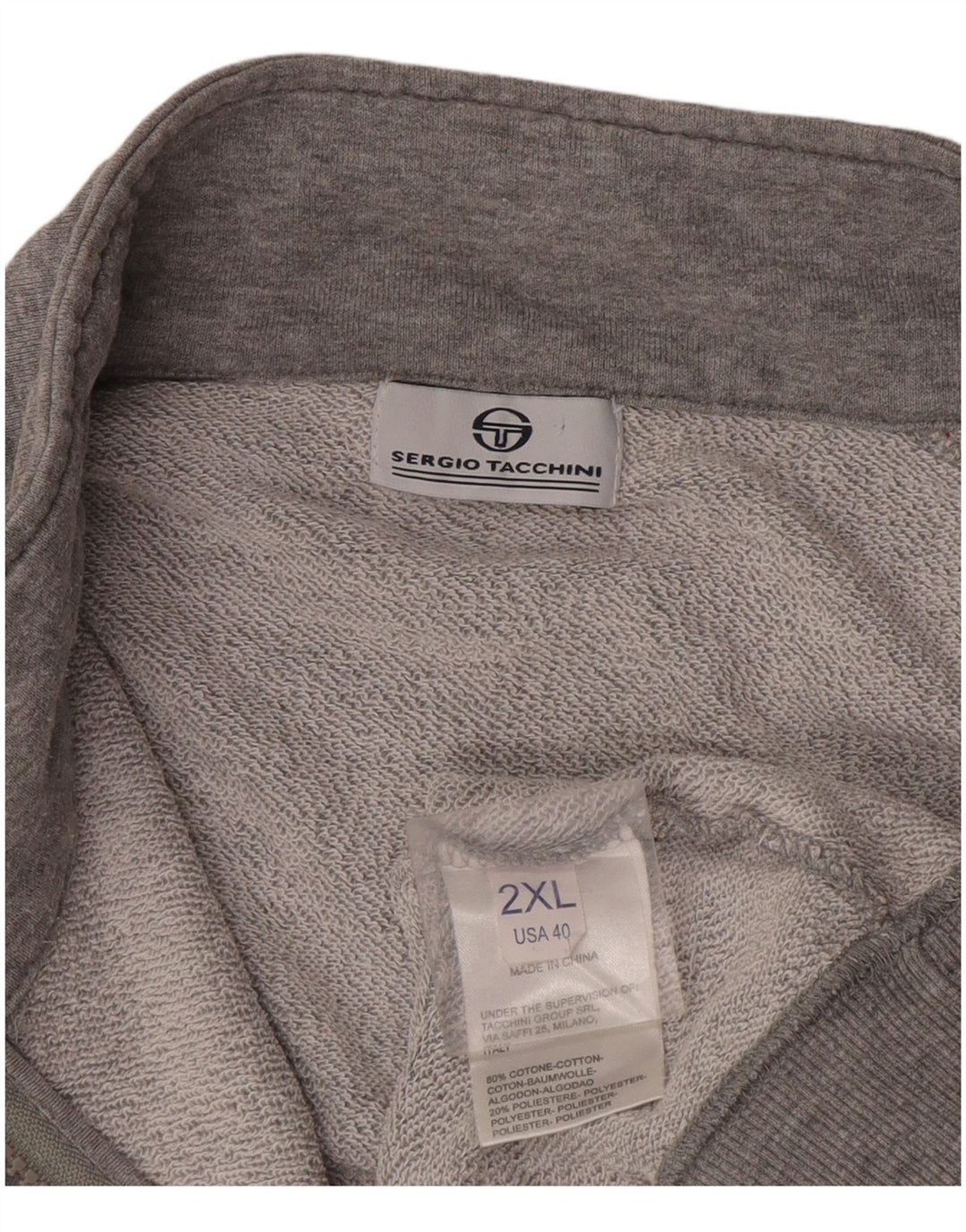 Ανδρική φόρμα Sergio Tacchini Top Jacket 2XL Γκρι Colourblock Cotton