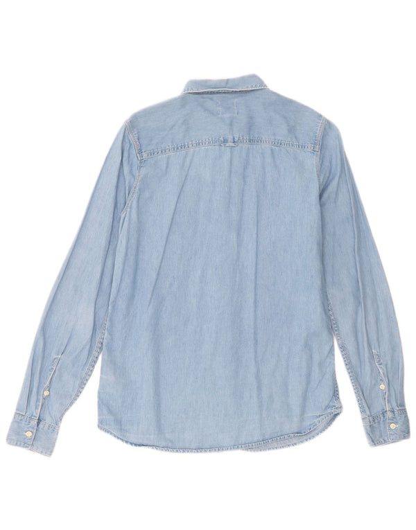 Lee Womens Loose Fit Τζιν Πουκάμισο UK 6 XS Μπλε βαμβακερό