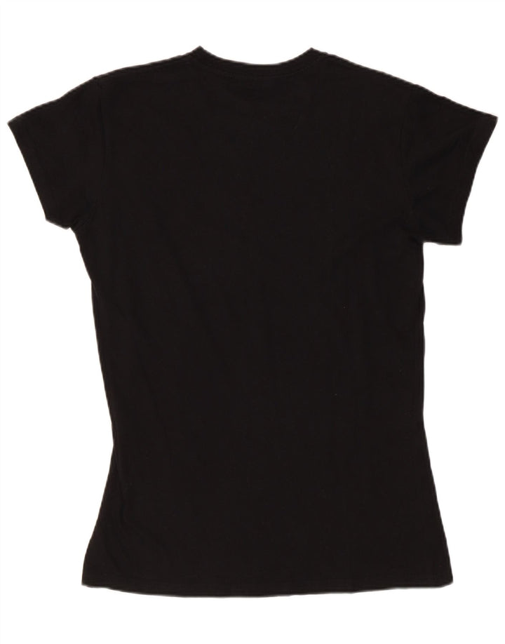 HARD ROCK CAFE Γυναικείο T-Shirt Vienna Graphic Top UK 14 μεγάλο μαύρο βαμβακερό