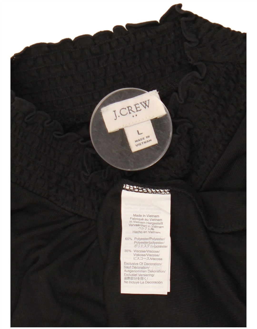 Γυναικεία μακρυμάνικη μπλούζα J. CREW Top UK 16 Large Black Polyester