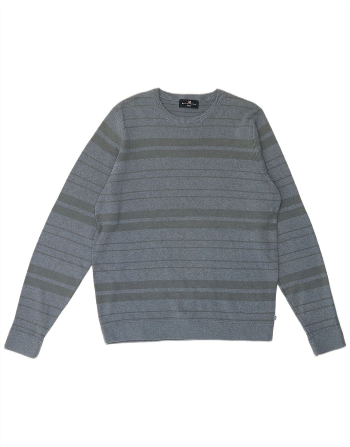 Ανδρικό πουλόβερ Marks & Spencer Blue Harbour Crew Neck Jumper Μεσαίο ριγέ