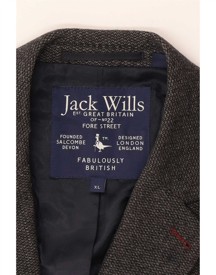 Jack Wills Ανδρικό σακάκι 2 κουμπιών UK 42 XL γκρι μαλλί