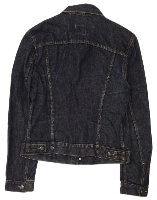 Gas Γυναικείο Τζιν Μπουφάν UK 16 Large Navy Blue Cotton