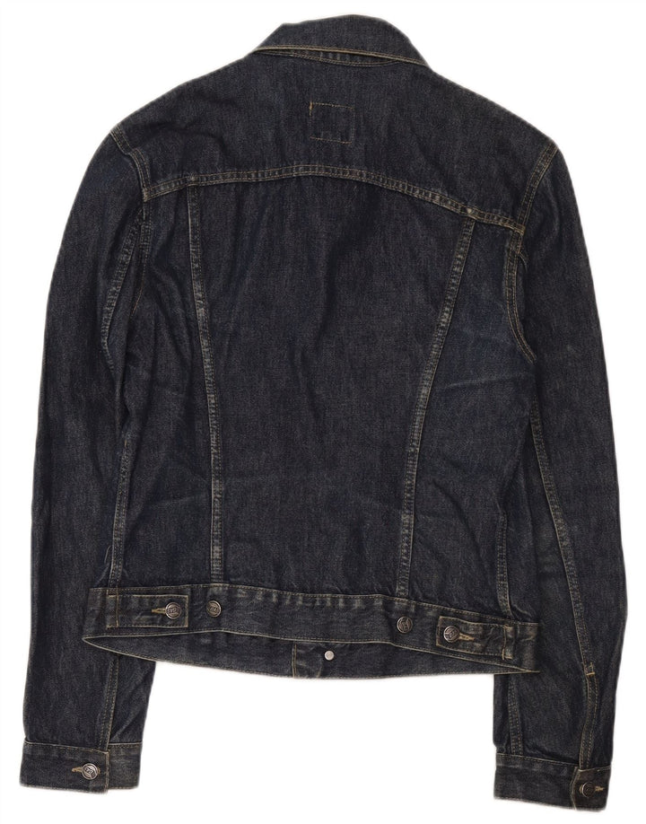 Gas Γυναικείο Τζιν Μπουφάν UK 16 Large Navy Blue Cotton