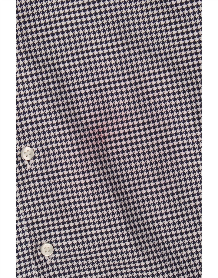Calvin Klein Ανδρικό πουκάμισο μέγεθος 38 15 Medium Navy Blue Houndstooth Designer