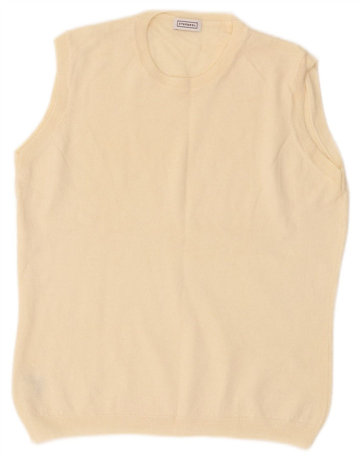 Stefanel Γυναικείο γιλέκο Tank Top IT 46 Large Off White Wool