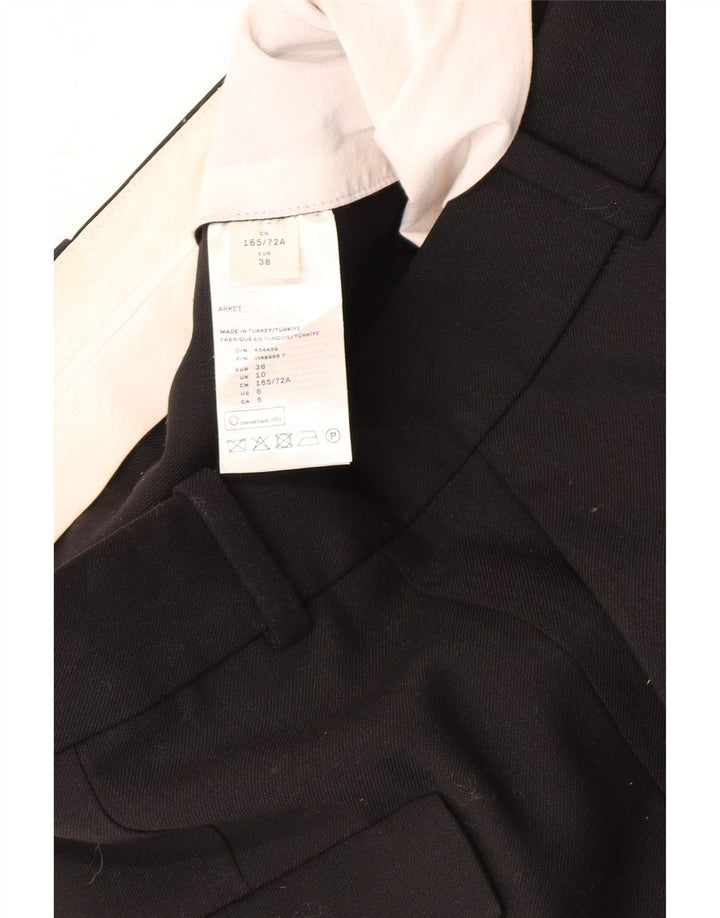 Vintage γυναικείο ίσιο παντελόνι EU 38 Medium W28 L30 μαύρο πολυεστέρα