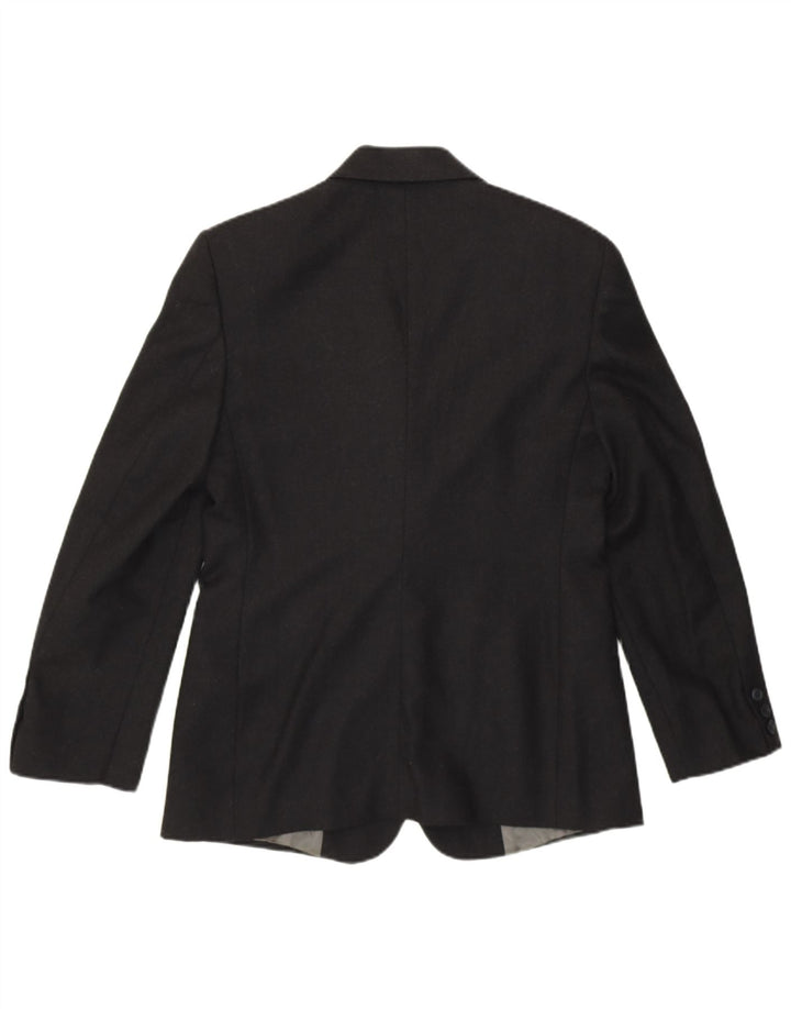 BENETTON Γυναικείο Μπουφάν Blazer με 2 Κουμπιά IT 42 Medium Black New Wool
