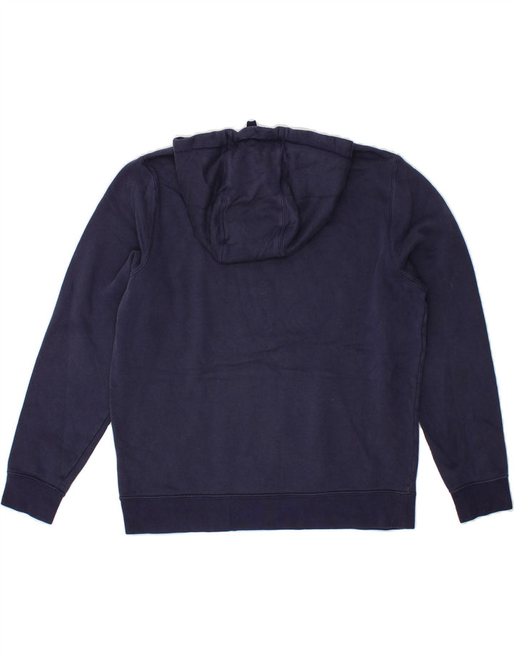 FILA Mens Graphic Hoodie Jumper Medium Navy Blue Cotton Vintage Fila and Second-Hand Fila from Messina Hembry 