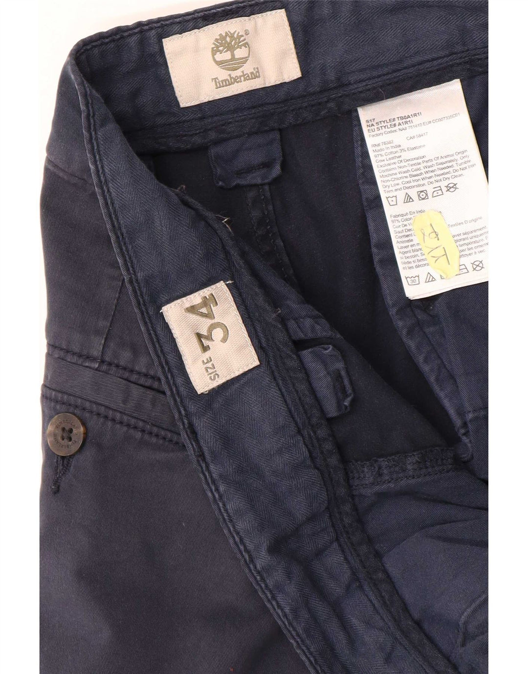 Ανδρικό σορτς Chino Timberland W34 Large Navy Blue από βαμβάκι