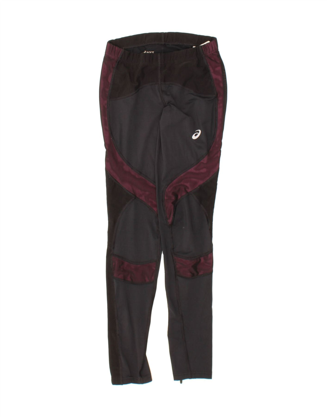 ASICS Womens Leggings UK 8 Small  Black Colourblock Polyester Vintage Asics and Second-Hand Asics from Messina Hembry 