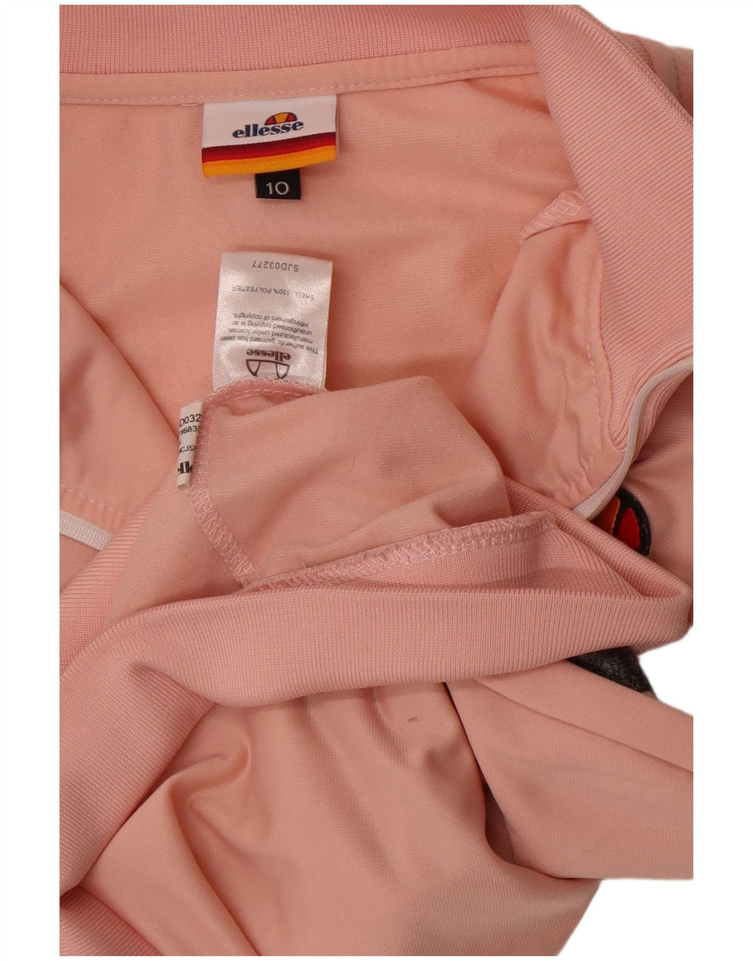 Ellesse γυναικεία φόρμα Crop Top Jacket UK 10 Small Pink ριγέ πολυεστέρα