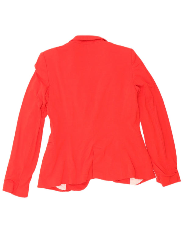 Zara Γυναικείο Μπουφάν 1 Button Blazer UK 12 Medium Red Acetate