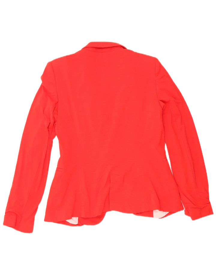 Zara Γυναικείο Μπουφάν 1 Button Blazer UK 12 Medium Red Acetate