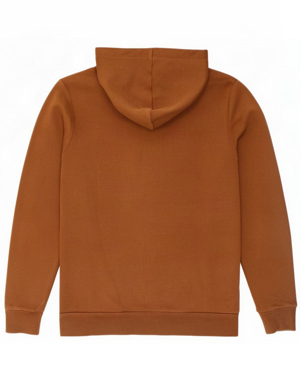Jack & Jones Mens Graphic Hoodie Jumper Medium Brown Cotton