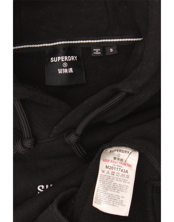 Ανδρικό κουκούλα SUPERDRY Loose Fit Jumper Μικρό μαύρο βαμβακερό