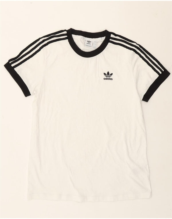 Adidas Γυναικείο T-Shirt Top UK 8 Small White Βαμβακερό