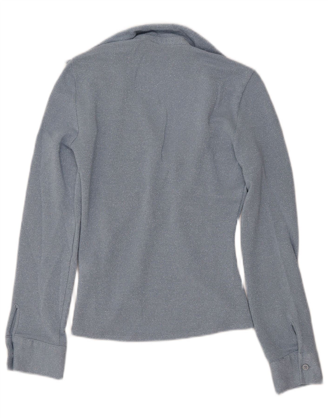 Γυναικεία μακρυμάνικη μπλούζα ZARA τοπ UK 6 XS μπλε βισκόζη