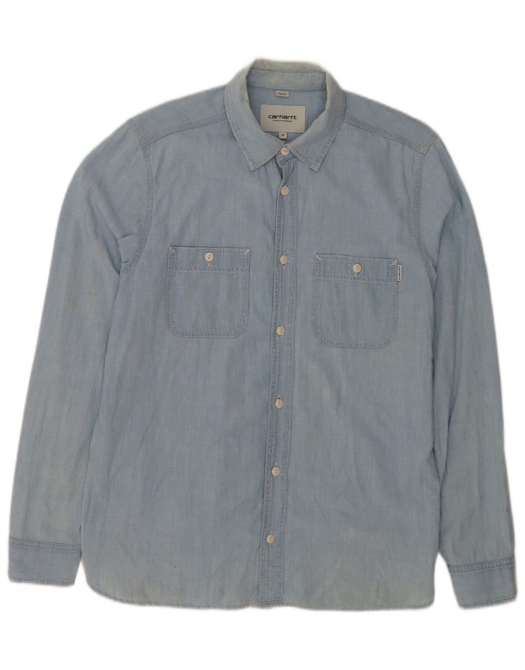 Ανδρικό πουκάμισο Carhartt με κανονική εφαρμογή, μεσαίο μπλε βαμβακερό