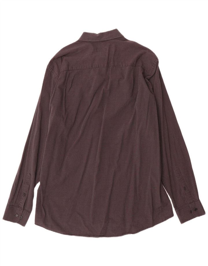 Ανδρικό πουκάμισο Calvin Klein 17 XL γκρι βαμβακερό ριγέ