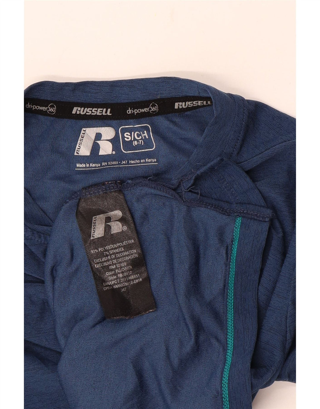 Russell Athletic Boys Dri-Power Top Μακρυμάνικο 6-7 ετών Small Navy Blue