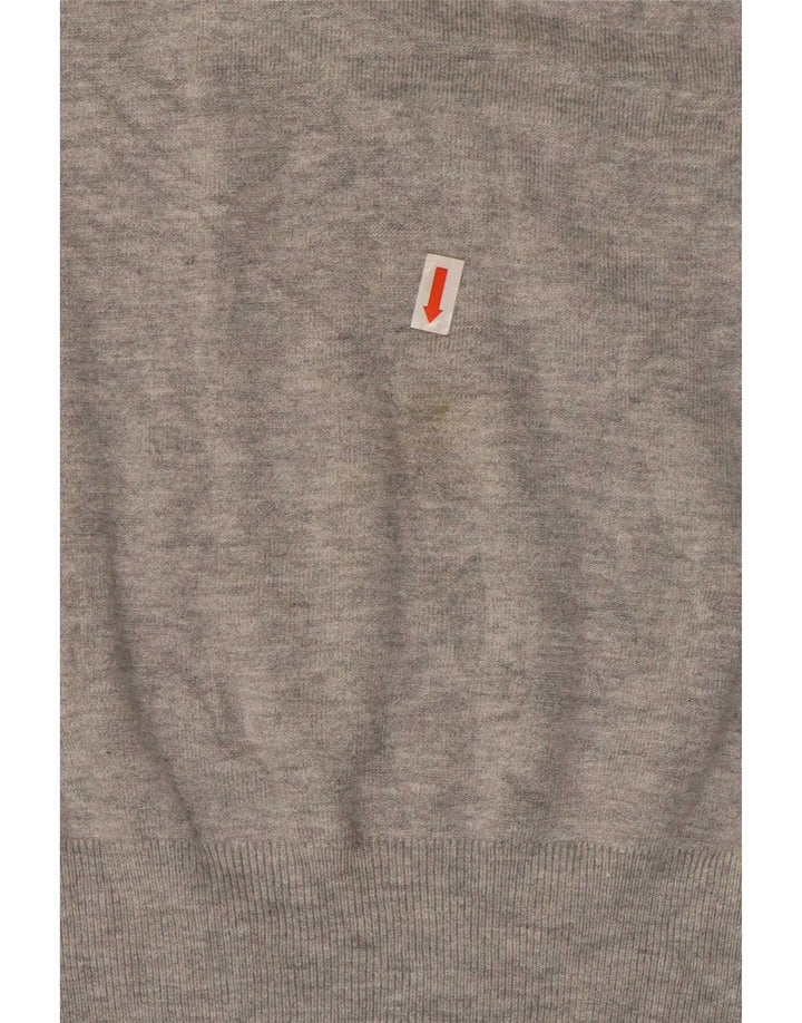 Zara Γυναικείο πουλόβερ με ρολό λαιμόκοψη UK 14 Large Grey Rayon