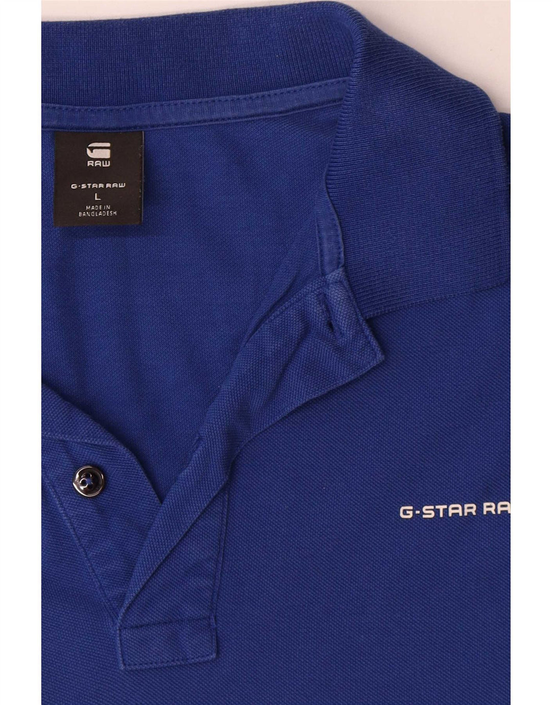 Ανδρικό μπλουζάκι πόλο G-Star, μεγάλο μπλε βαμβακερό