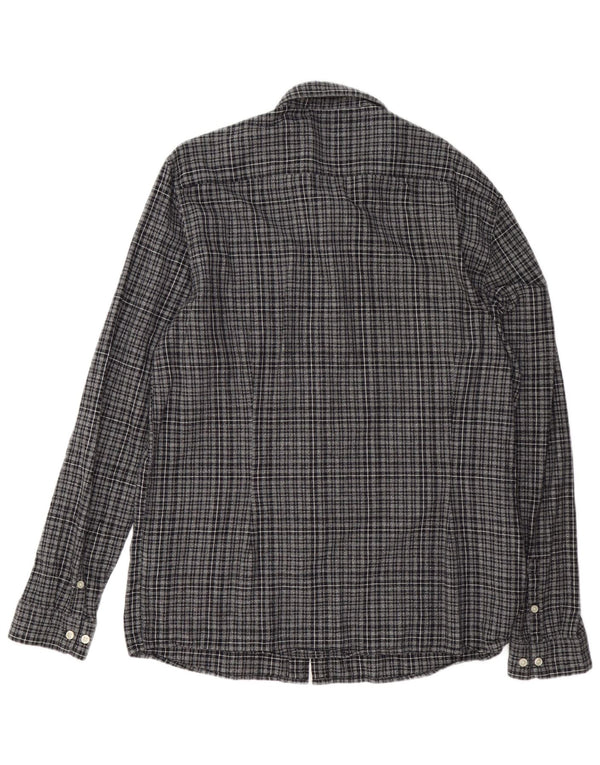 Ανδρικό φανελένιο πουκάμισο Lee Slim Fit 2XL Navy Blue Check Cotton