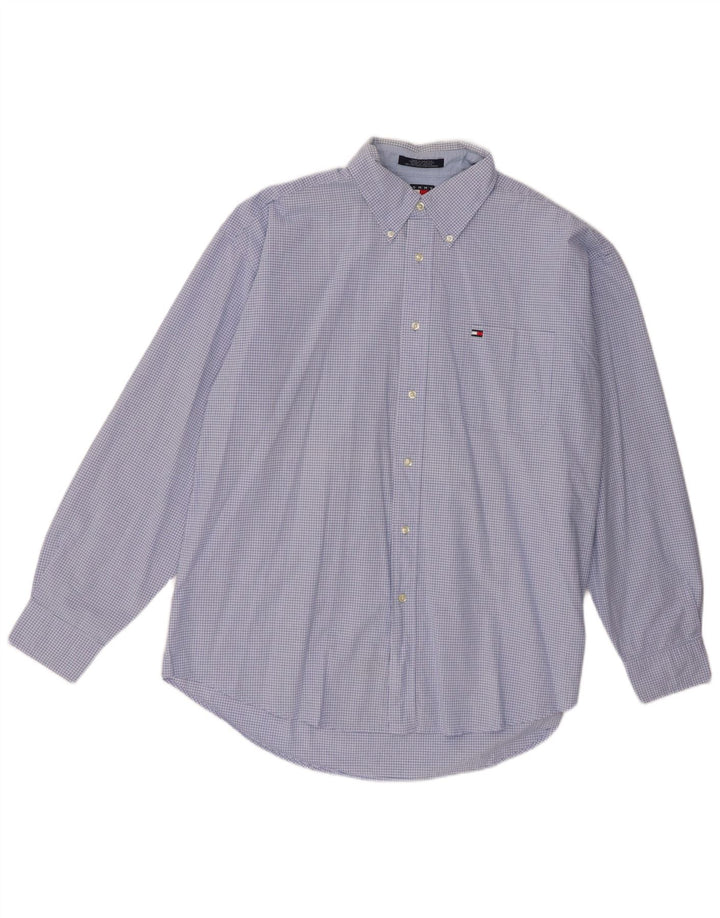Ανδρικό πουκάμισο Tommy Hilfiger XL Blue Check Cotton