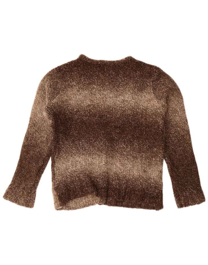 Zara Γυναικεία Ζακέτα Crop UK 14 Μαλλί μεσαίου καφέ