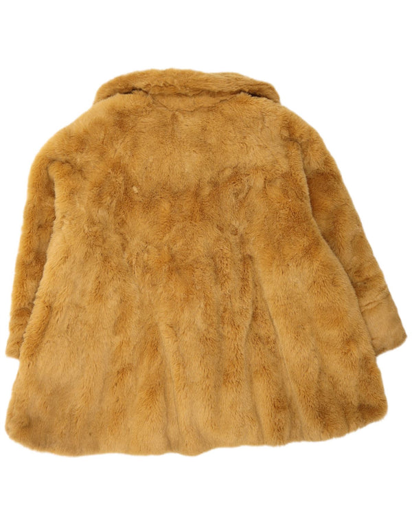 VINTAGE Γυναικείο Πανωφόρι από Faux Fur UK 22 3XL Beige