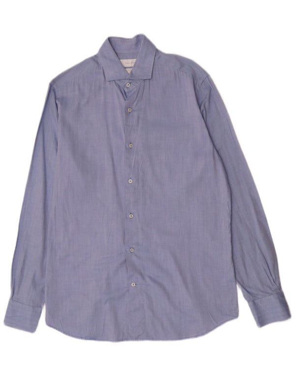 Ανδρικό πουκάμισο Massimo Dutti EU 40 15 1/2 Medium Blue Cotton